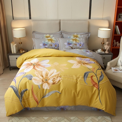 91家纺网 家纺一手货源 找家纺 （总）启航家居 2025春夏直播爆款全棉大版印花四件套