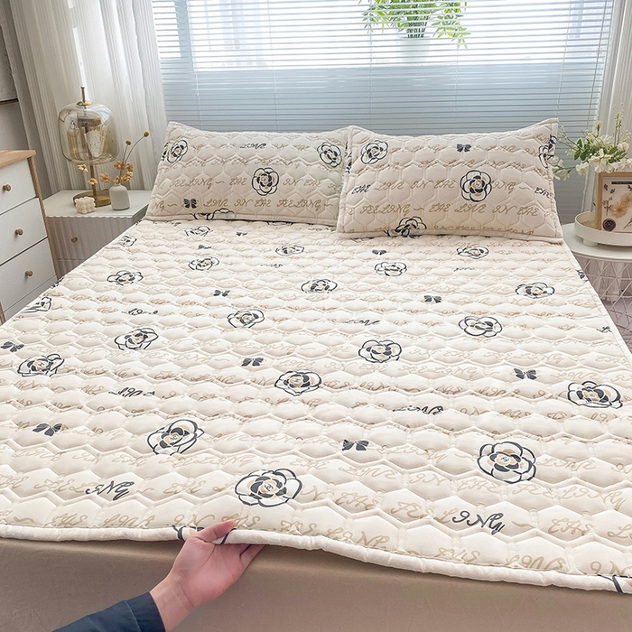 91家纺网 家纺一手货源 找家纺 恋绒家纺 2025新款A类纯棉（隔尿 防水）抗菌软床垫 莱卡时尚