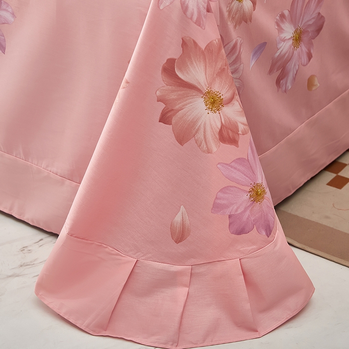 91家纺网 家纺一手货源 找家纺 雲归梦 2024新款全棉活性13372印花四件套 粉黛-粉