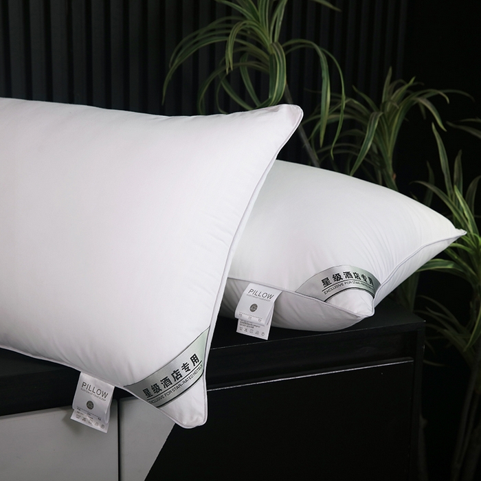 91家纺网 家纺一手货源 找家纺 （总）宜眠家纺 2024新款酒店枕芯全棉纯白酒店枕头羽丝棉45*75cm