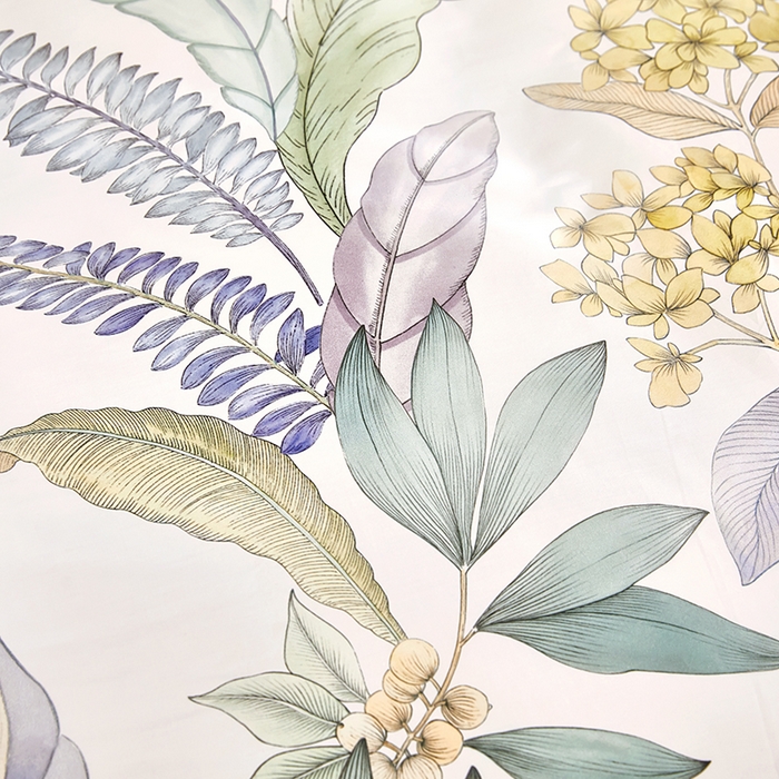 91家纺网 家纺一手货源 找家纺 雲归梦 2024新款全棉铂金棉数码印花四件套 花意飘香 紫