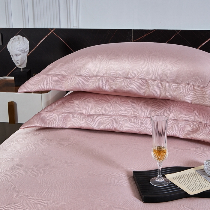 91家纺网 家纺一手货源 找家纺 时亿家居 2024新款色织厚织提花长绒棉四件套-凯悦 凯悦-甜蜜粉