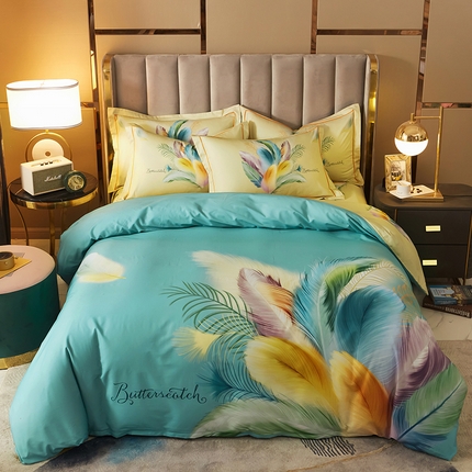 91家纺网 家纺一手货源 找家纺 （总）雲归梦 2025新款全棉活性13372印花四件套