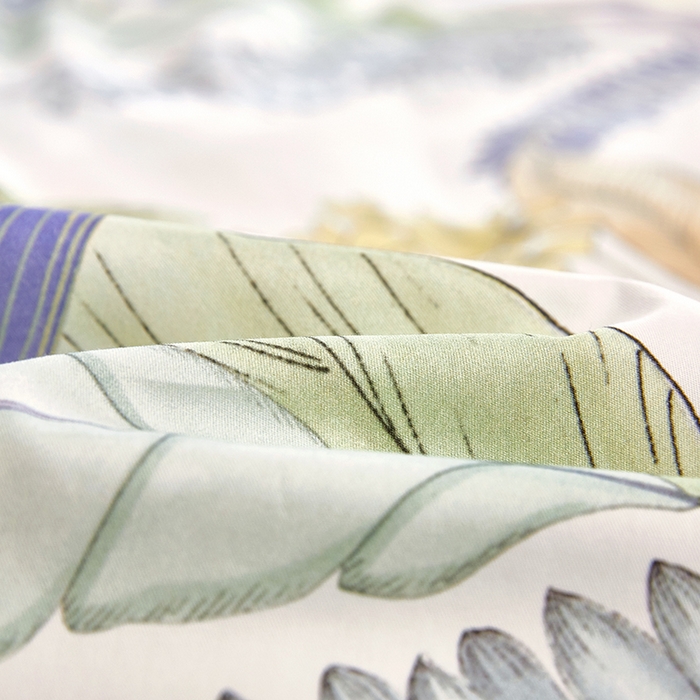 91家纺网 家纺一手货源 找家纺 雲归梦 2024新款全棉铂金棉数码印花四件套 花意飘香 紫