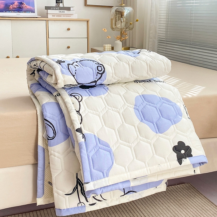 91家纺网 家纺一手货源 找家纺 恋绒家纺 2025新款A类纯棉（隔尿 防水）抗菌软床垫 奶油小熊