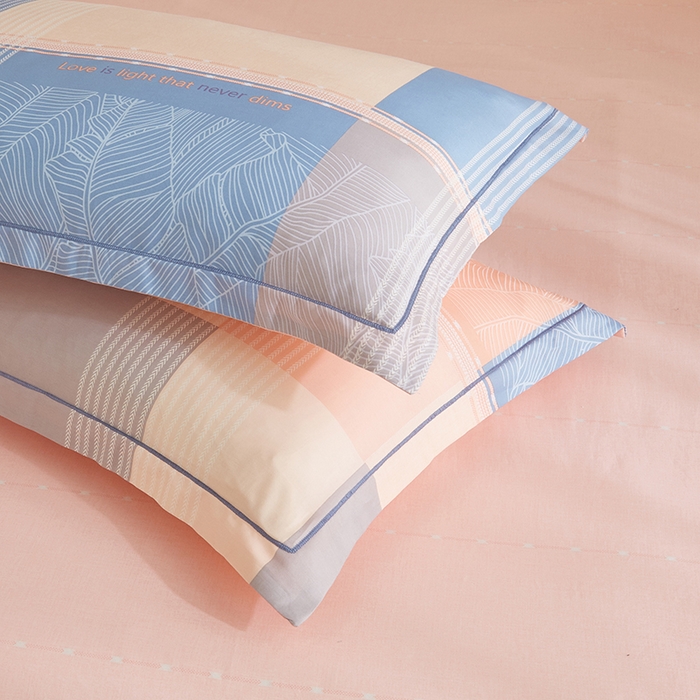 91家纺网 家纺一手货源 找家纺 启航家居 2025春夏直播爆款全棉大版印花四件套 丽瑞粉