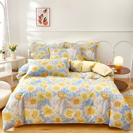 雲归梦 2024新款全棉铂金棉数码印花四件套 秘密花园 兰