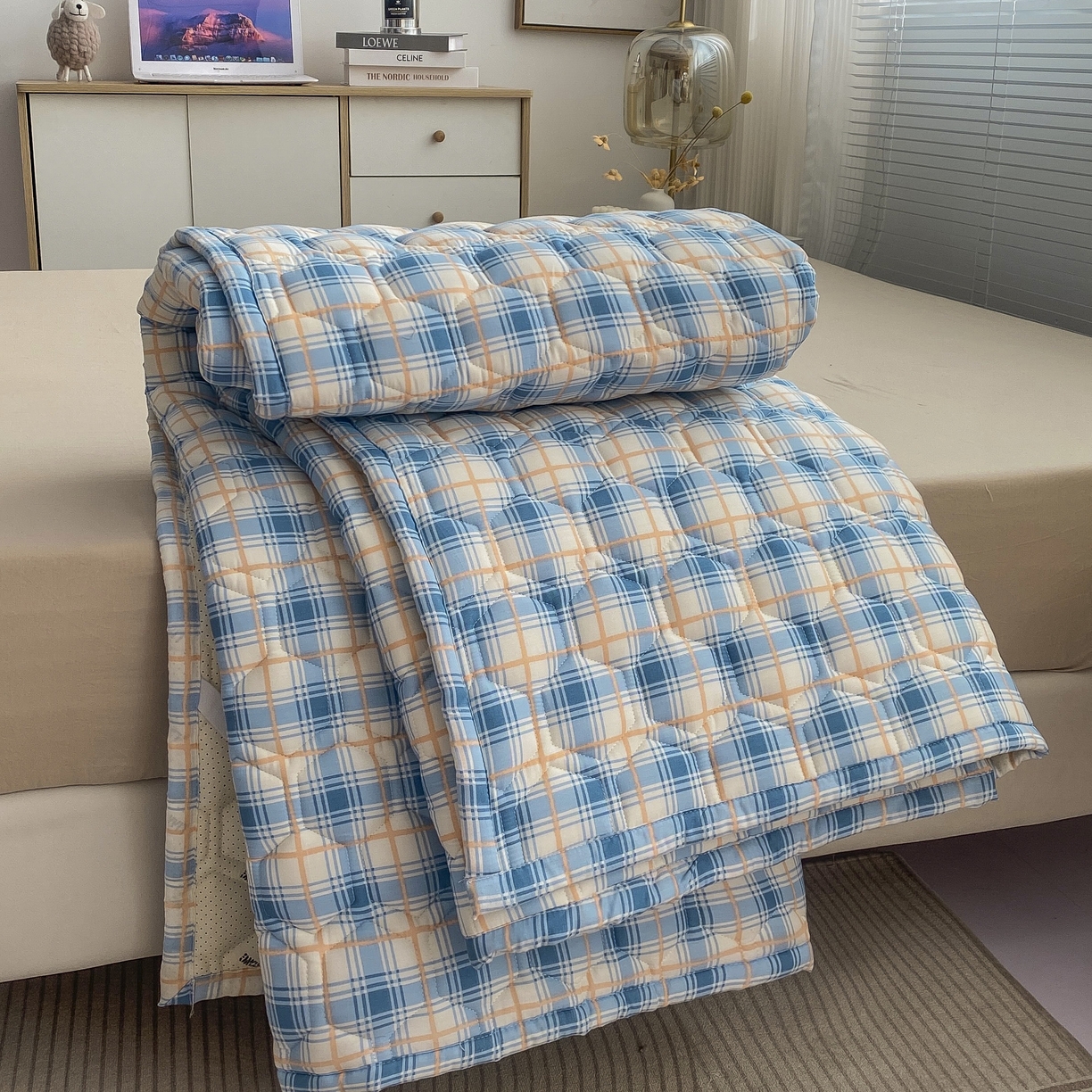 91家纺网 家纺一手货源 找家纺 恋绒家纺 2025新款A类纯棉（隔尿 防水）抗菌软床垫 寻彩空间