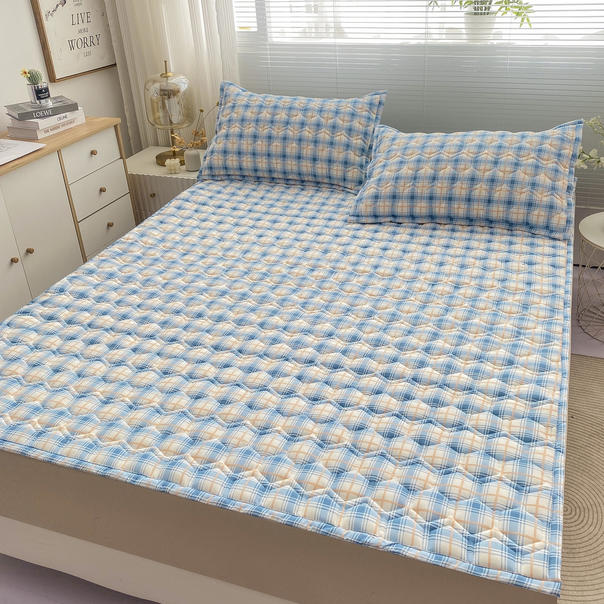 91家纺网 家纺一手货源 找家纺 恋绒家纺 2025新款A类纯棉（隔尿 防水）抗菌软床垫 寻彩空间