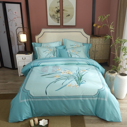 91家纺网 家纺一手货源 找家纺 （总）启航家居 2025春夏直播爆款全棉大版印花四件套