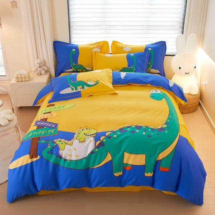 91家纺网 家纺一手货源 找家纺 （总）启航家居 2025春夏直播爆款全棉大版印花四件套