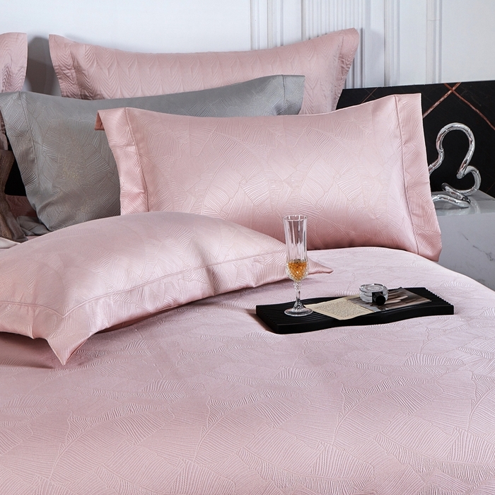 91家纺网 家纺一手货源 找家纺 时亿家居 2024新款色织厚织提花长绒棉四件套-凯悦 凯悦-甜蜜粉