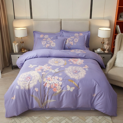 91家纺网 家纺一手货源 找家纺 （总）启航家居 2025春夏直播爆款全棉大版印花四件套