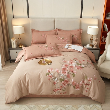 91家纺网 家纺一手货源 找家纺 （总）启航家居 2025春夏直播爆款全棉大版印花四件套