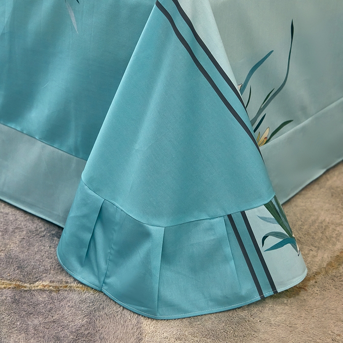 91家纺网 家纺一手货源 找家纺 雲归梦 2024新款全棉活性13372印花四件套 春江晓景