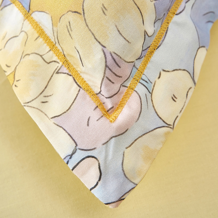 91家纺网 家纺一手货源 找家纺 雲归梦 2024新款全棉铂金棉数码印花四件套 秘密花园 兰