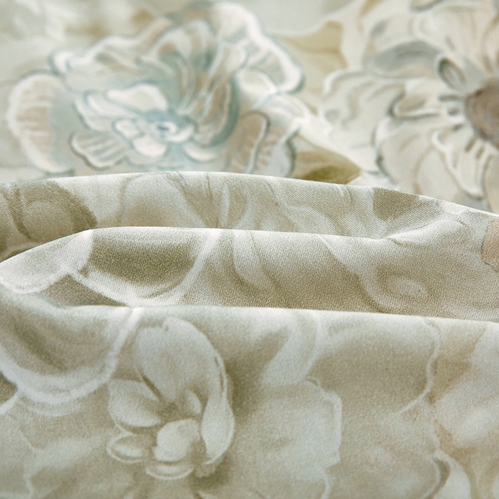 91家纺网 家纺一手货源 找家纺 雲归梦 2024新款全棉铂金棉数码印花四件套 雅韵怡香  灰