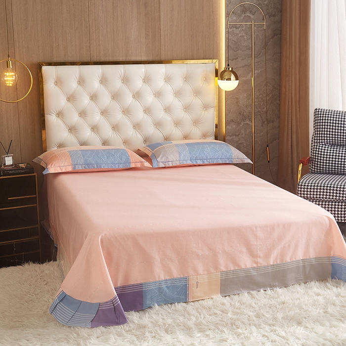 91家纺网 家纺一手货源 找家纺 启航家居 2025春夏直播爆款全棉大版印花四件套 丽瑞粉