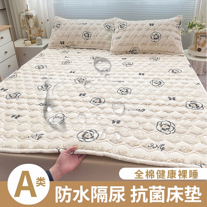 91家纺网 家纺一手货源 找家纺 恋绒家纺 2025新款A类纯棉（隔尿 防水）抗菌软床垫 莱卡时尚