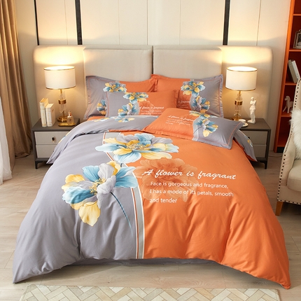 91家纺网 家纺一手货源 找家纺 （总）启航家居 2025春夏直播爆款全棉大版印花四件套