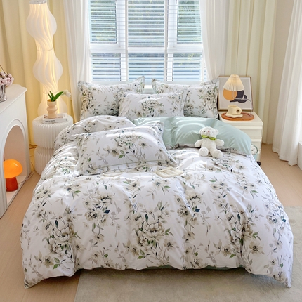 91家纺网 家纺一手货源 找家纺 （总）星期三家纺 2024年春季新款铂金全棉13372四件套（加老板微信有会员价）