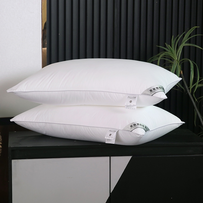 91家纺网 家纺一手货源 找家纺 （总）宜眠家纺 2024新款酒店枕芯全棉纯白酒店枕头羽丝棉45*75cm