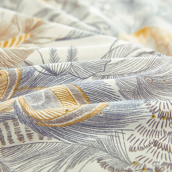 91家纺网 家纺一手货源 找家纺 雲归梦 2024新款全棉铂金棉数码印花四件套 共舞 灰