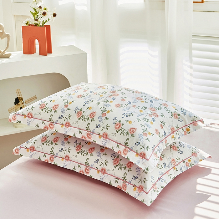 91家纺网 家纺一手货源 找家纺 雲归梦 2024新款全棉活性13372印花四件套 芬妮粉