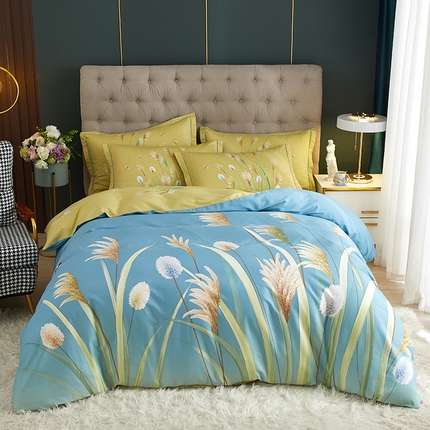 91家纺网 家纺一手货源 找家纺 （总）启航家居 2025春夏直播爆款全棉大版印花四件套