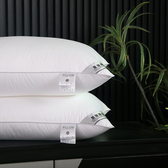 91家纺网 家纺一手货源 找家纺 （总）宜眠家纺 2024新款酒店枕芯全棉纯白酒店枕头羽丝棉45*75cm