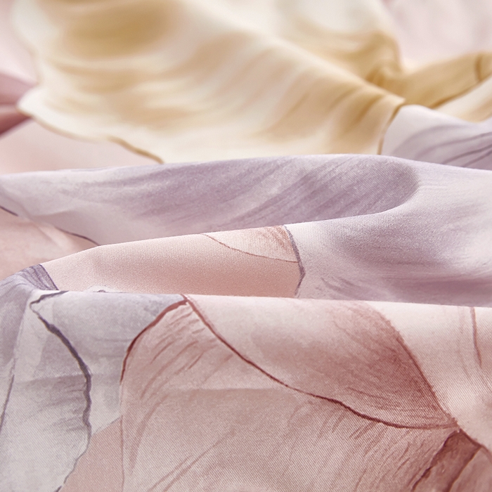 91家纺网 家纺一手货源 找家纺 雲归梦 2024新款全棉铂金棉数码印花四件套 步步生莲