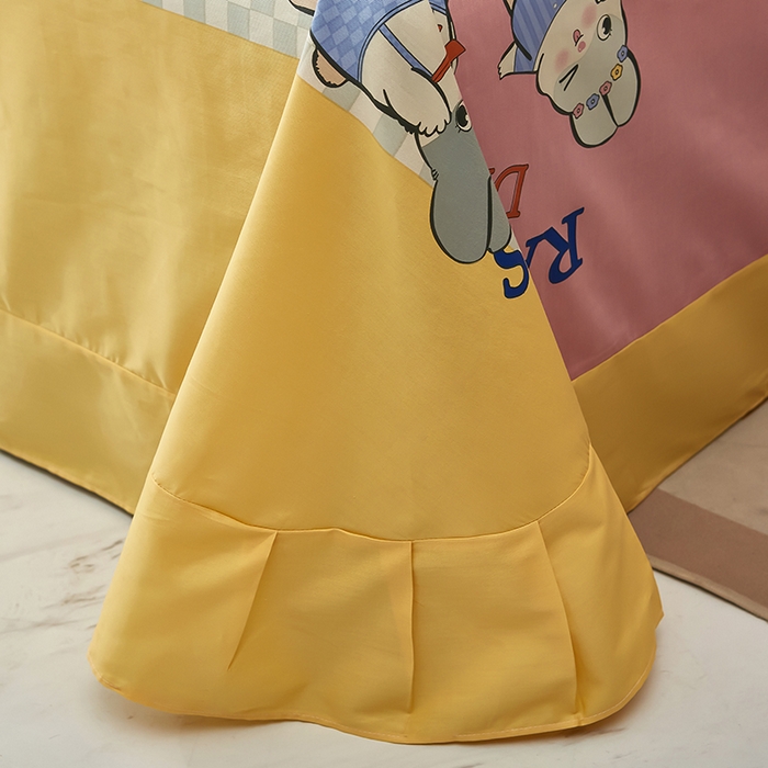 91家纺网 家纺一手货源 找家纺 雲归梦 2024新款全棉活性13372印花四件套 波比兔-粉