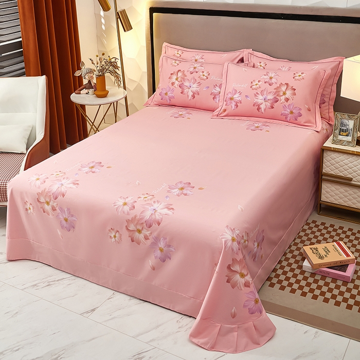 91家纺网 家纺一手货源 找家纺 雲归梦 2024新款全棉活性13372印花四件套 粉黛-粉