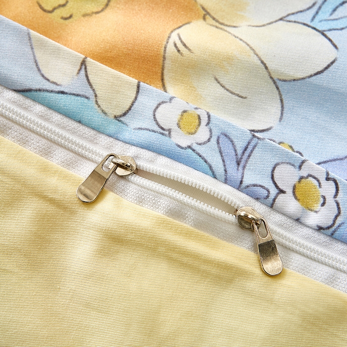 91家纺网 家纺一手货源 找家纺 雲归梦 2024新款全棉铂金棉数码印花四件套 秘密花园 兰