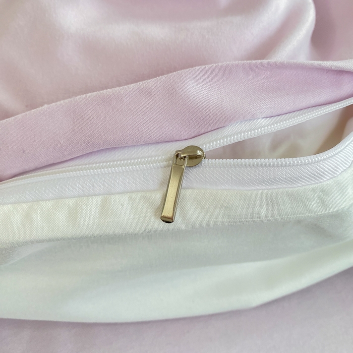 91家纺网 家纺一手货源 找家纺 芷凡家纺 2024新款亲肤棉纯色双拼四件套 丁香紫+奶白