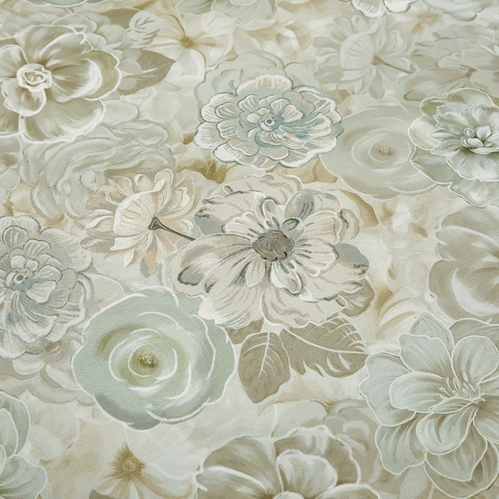 91家纺网 家纺一手货源 找家纺 雲归梦 2024新款全棉铂金棉数码印花四件套 雅韵怡香  灰