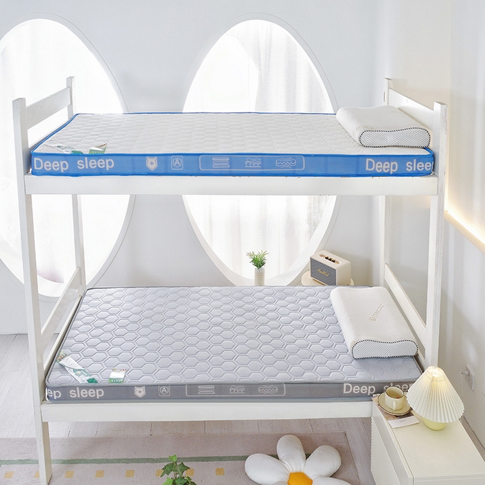 91家纺网 家纺一手货源 找家纺 张先生2024针织牛奶丝透气网立体乳胶床垫学生床垫 深睡-灰白