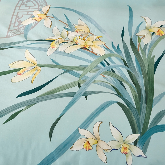 91家纺网 家纺一手货源 找家纺 雲归梦 2024新款全棉活性13372印花四件套 春江晓景