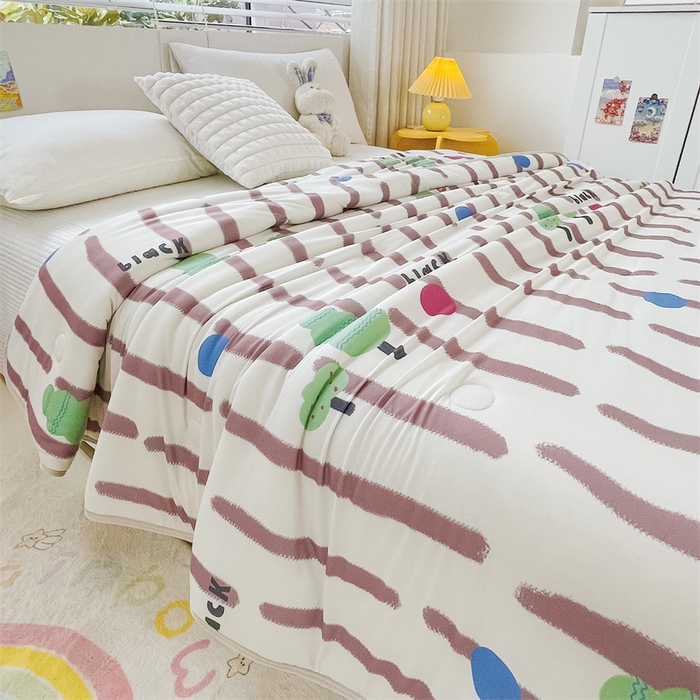 91家纺网 家纺一手货源 找家纺 米米儿家纺 2024新款A类针织棉夏被夏凉被被子被芯 哥特野像