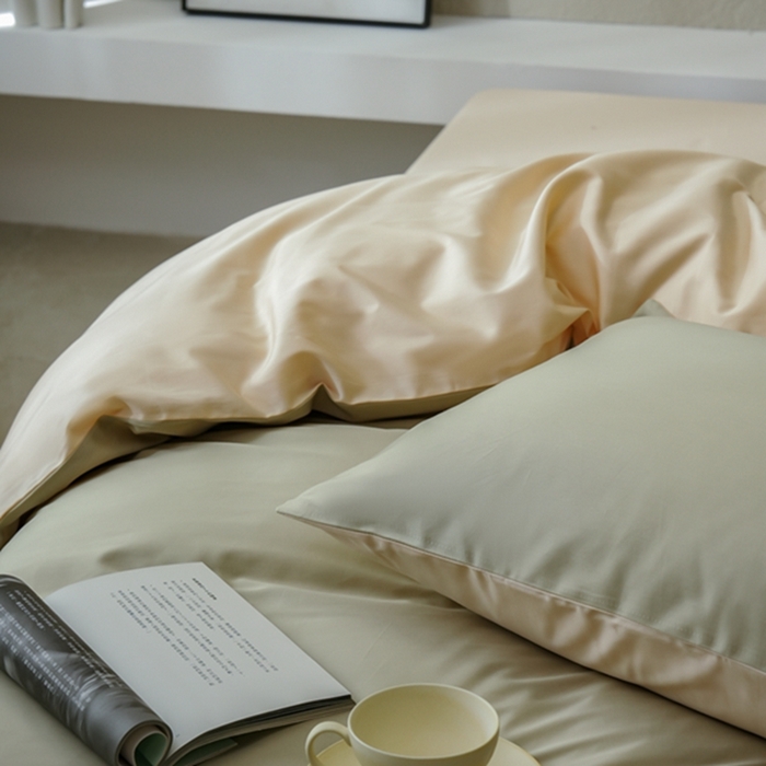 91家纺网 家纺一手货源 找家纺 鹿班家居 2024新款100S长绒棉双拼套件 标准会员-10 森绿