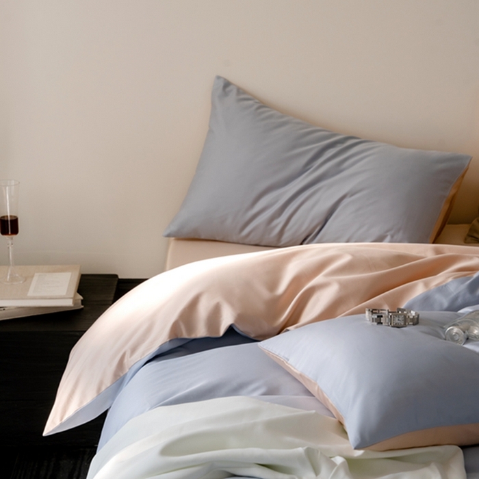 91家纺网 家纺一手货源 找家纺 鹿班家居 2024新款100S长绒棉双拼套件 标准会员-10 水波蓝