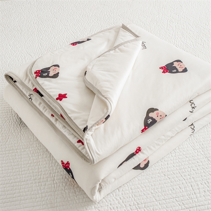 91家纺网 家纺一手货源 找家纺 米米儿家纺 2024新款A类针织棉夏被夏凉被被子被芯 小女孩