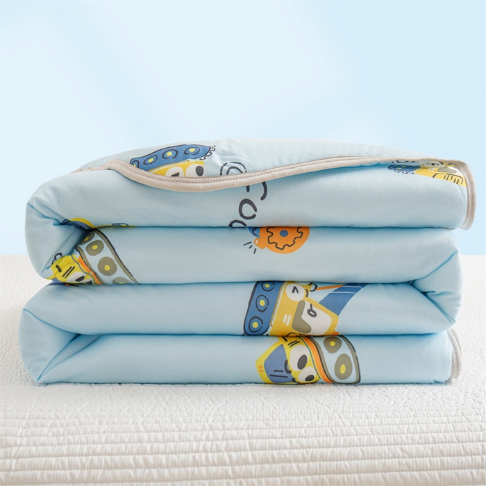 91家纺网 家纺一手货源 找家纺 米米儿家纺 2024新款A类针织棉夏被夏凉被被子被芯 挖土机