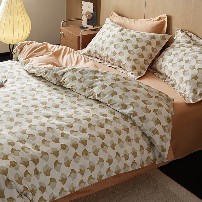 91家纺网 家纺一手货源 找家纺 千朵森 2024新款A类40支长绒棉全棉印花四件套（风格二） 爱丽丝