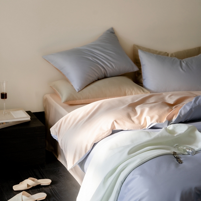 91家纺网 家纺一手货源 找家纺 鹿班家居 2024新款100S长绒棉双拼套件 标准会员-10 水波蓝