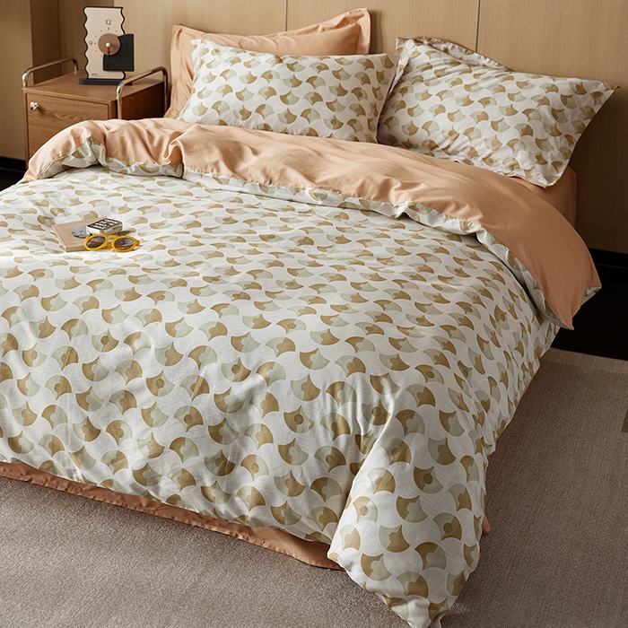 91家纺网 家纺一手货源 找家纺 千朵森 2024新款A类40支长绒棉全棉印花四件套（风格二） 爱丽丝