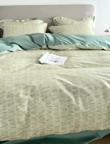 91家纺网 家纺一手货源 找家纺 千朵森 2024新款A类40支长绒棉全棉印花四件套-风格一 霓裳