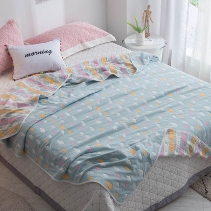 91家纺网 家纺一手货源 找家纺 （总）朴尔 2024经典六层纱布全棉毛巾被系列