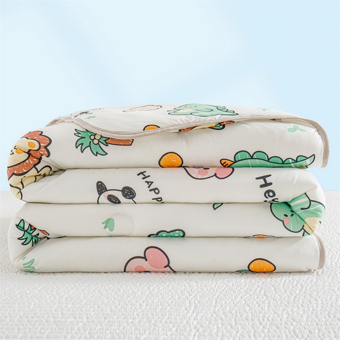 91家纺网 家纺一手货源 找家纺 米米儿家纺 2024新款A类针织棉夏被夏凉被被子被芯 快乐园