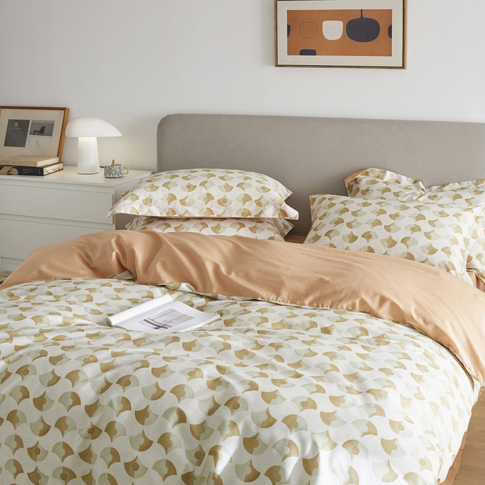 91家纺网 家纺一手货源 找家纺 （总）千朵森 2024新款A类40支长绒棉全棉印花四件套-风格一